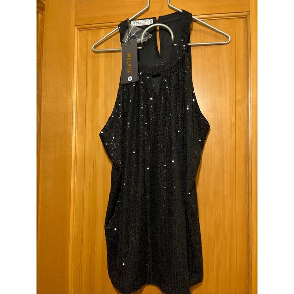 Sparkly Sequin Sleeveless dress top - XL NWT - Picture 1 of 3